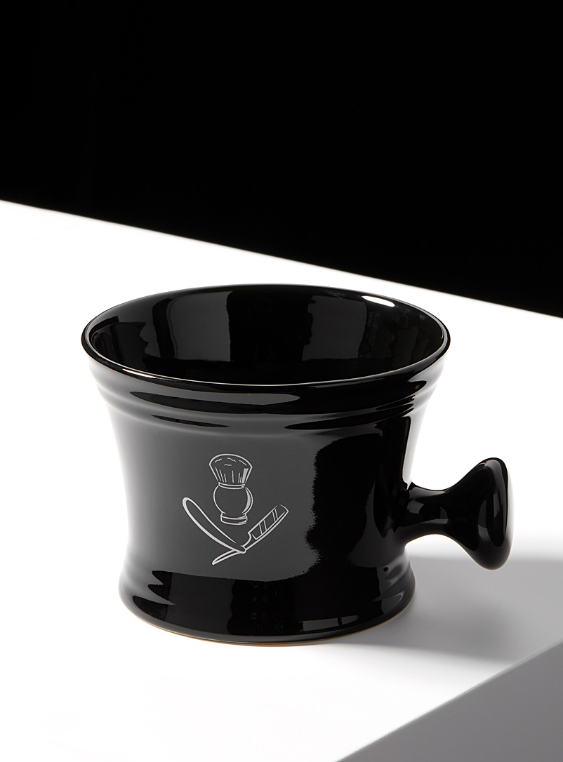 Pure Badger Black Black porcelain lather mug for men