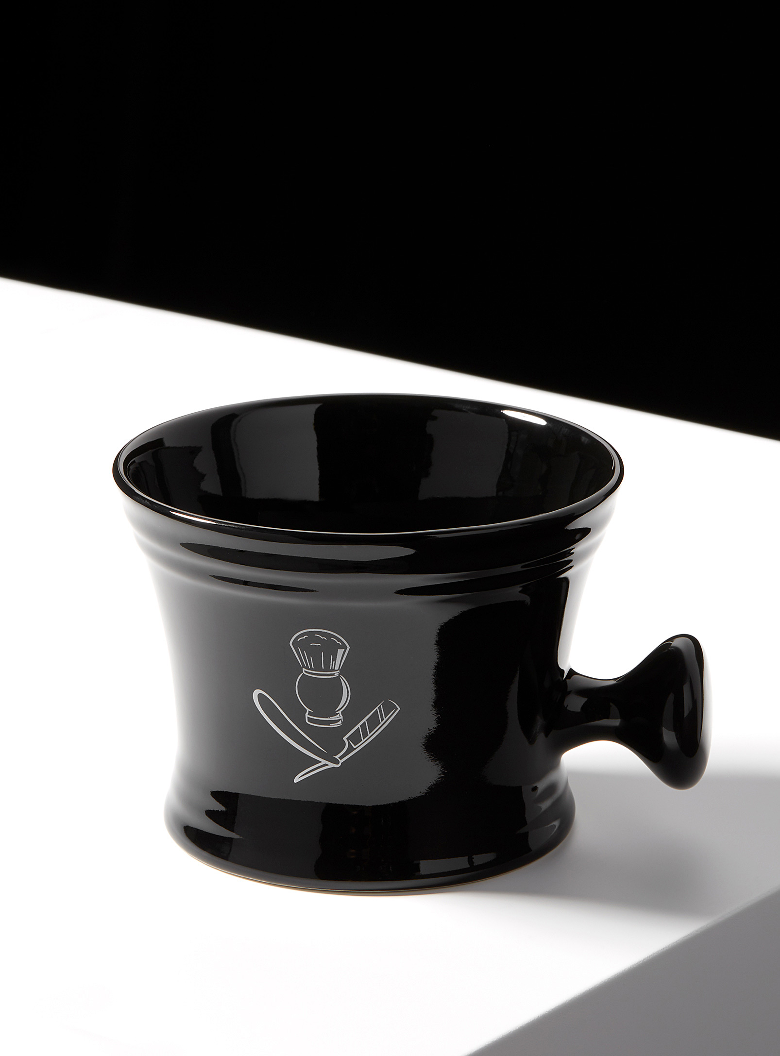 Pure Badger Black Porcelain Lather Mug