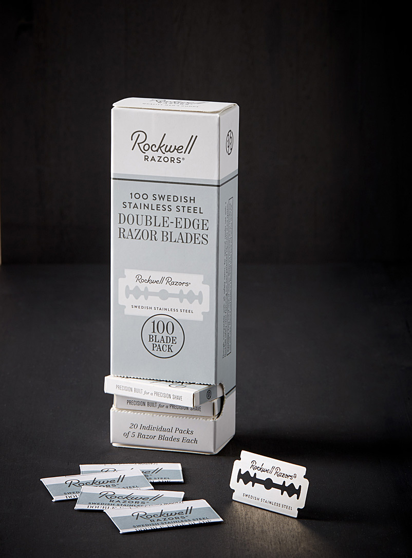 Rockwell White Safety razor blades Pack of 100 for men