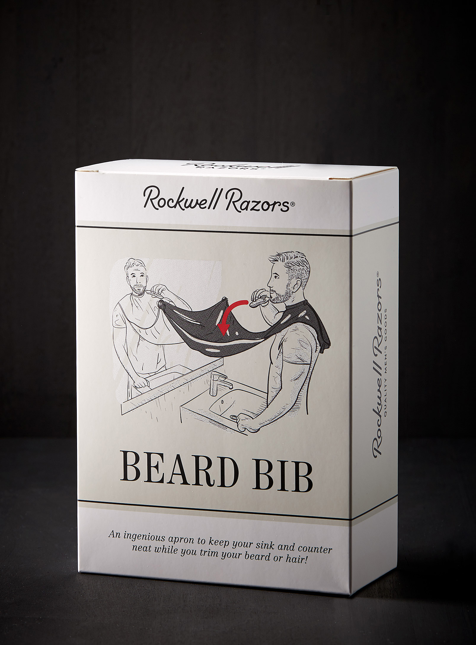 Rockwell Beard Bib In White