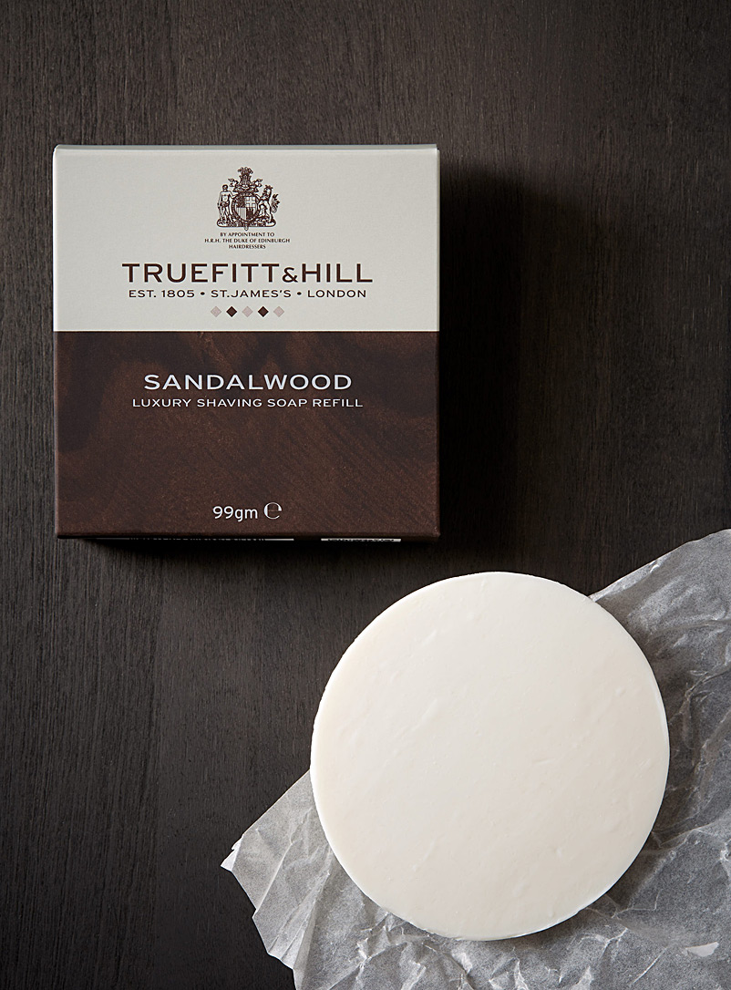 Truefitt & Hill Brown Sandalwood shaving soap refill for men
