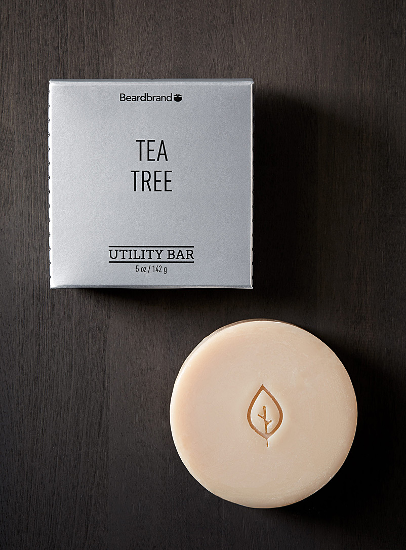 Beardbrand: Le savon tout-en-un Tea Tree Ivoire blanc os pour homme