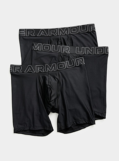Les boxeurs longs performants noirs 6 po Boxerjock<sup>MD</sup> Emballage de 3