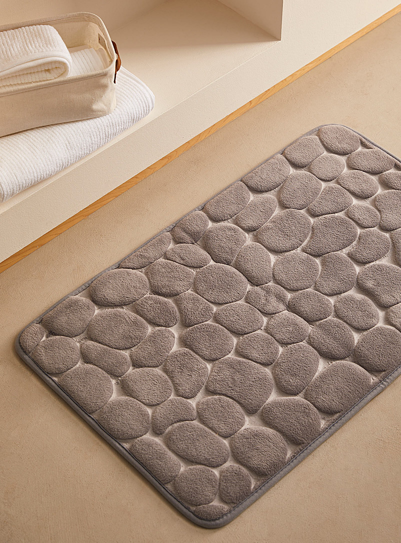 Simons Maison: Le tapis de bain plage de galets 50 x 80 cm Gris