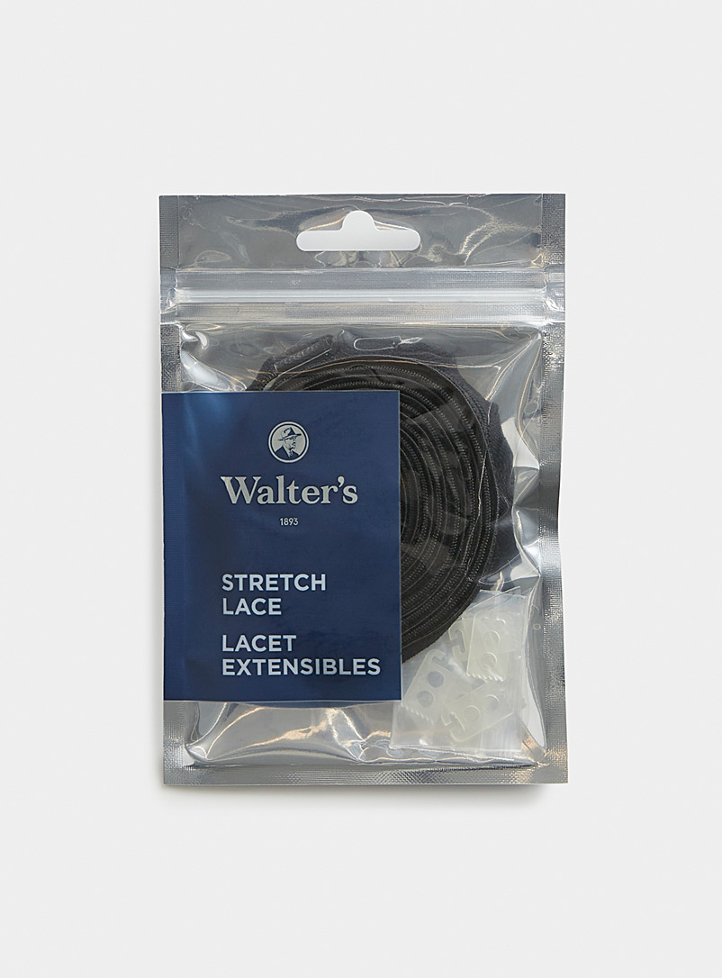Walter's Black Stretch laces with anchors Set of 2 for women