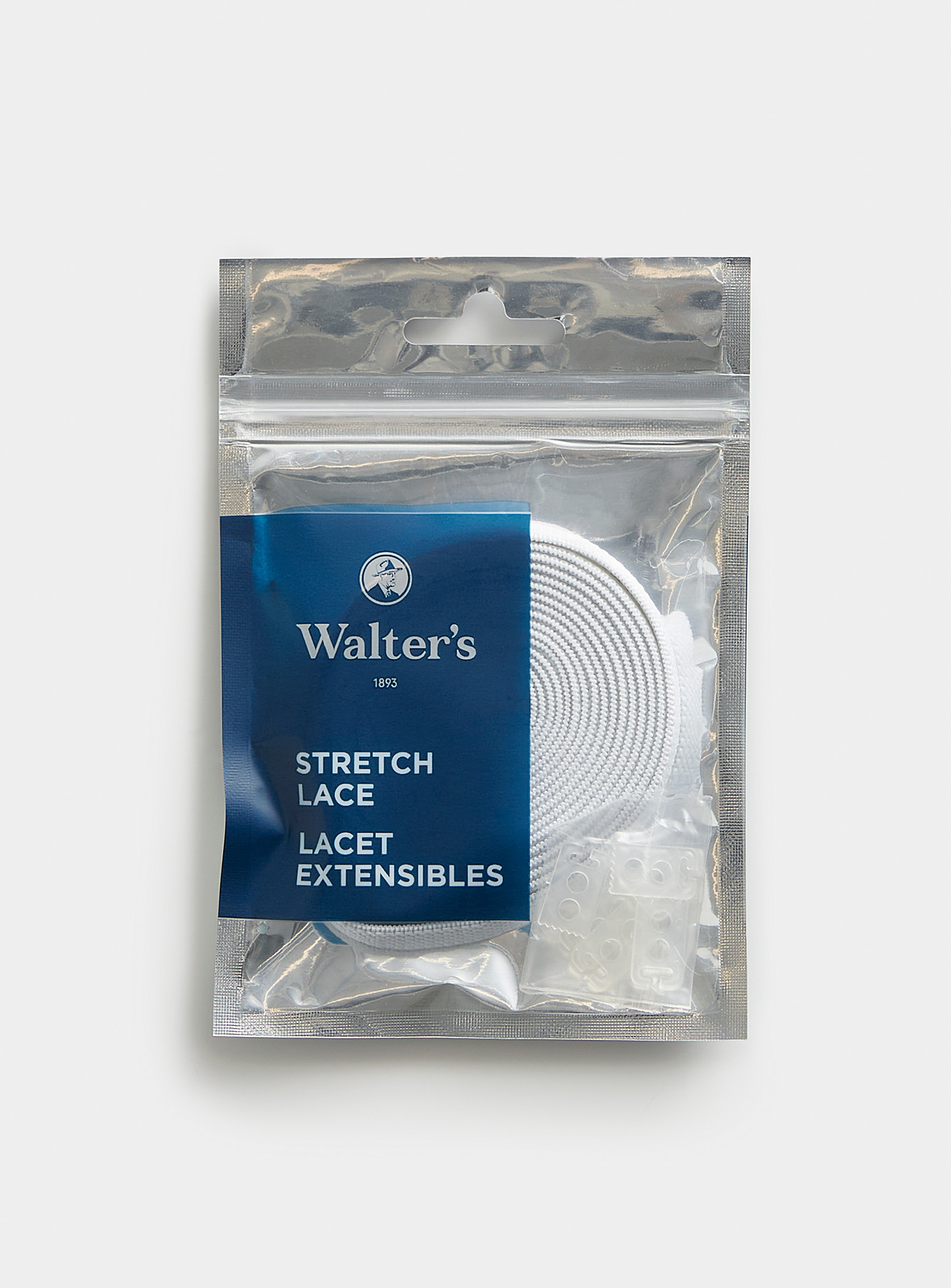 Walter's Stretch Laces With Anchors Set Of 2 In White