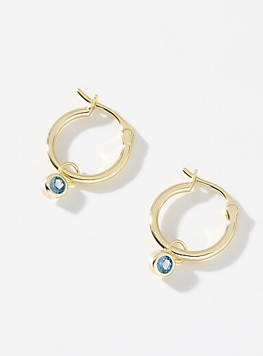 Midi34: Les boucles d'oreilles petite pierre de naissance <b>Collection exclusive Simons x Midi34</b> Janvier pour femme