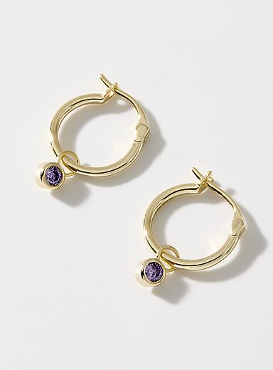 Midi34: Les boucles d'oreilles petite pierre de naissance <b>Collection exclusive Simons x Midi34</b> Janvier pour femme