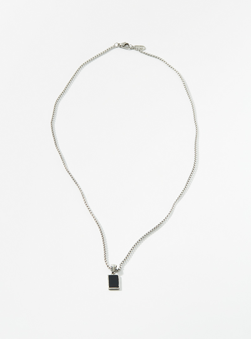Midi34 Silver Jacob necklace for men