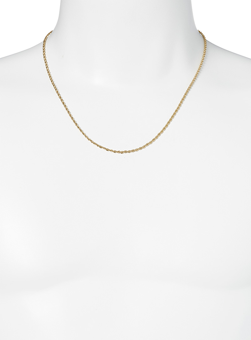 Midi34 Gold Malek twisted chain for men