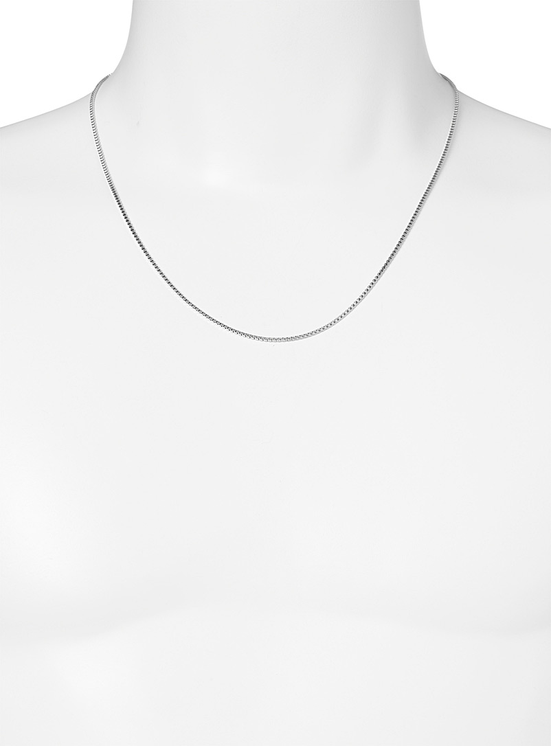 Midi34 Black Milan cube-link chain for men