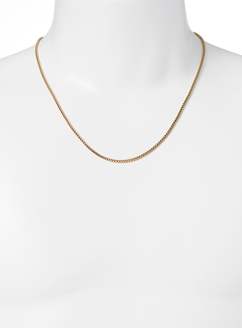 Midi34 Black Milan cube-link chain for men