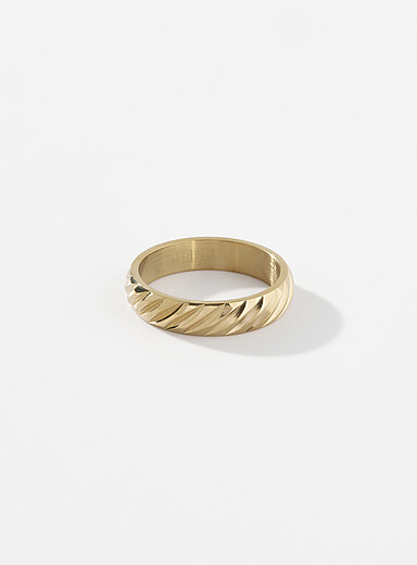 Ian oblique groove ring