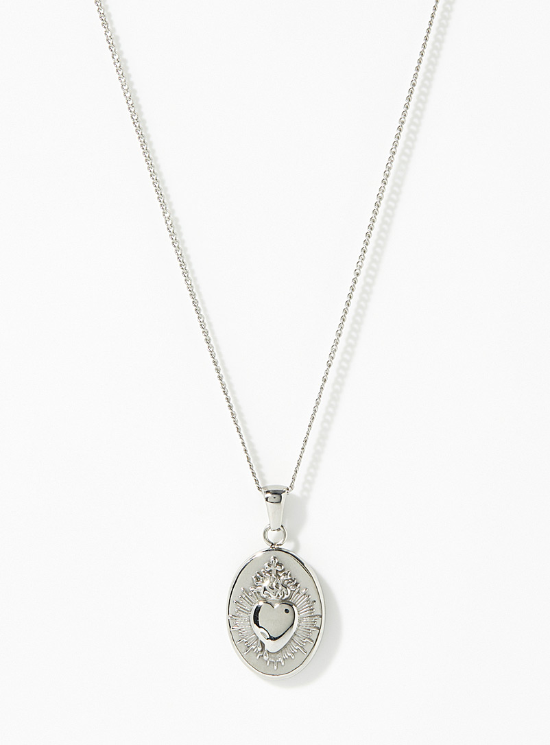Midi34 Silver Fred necklace for men
