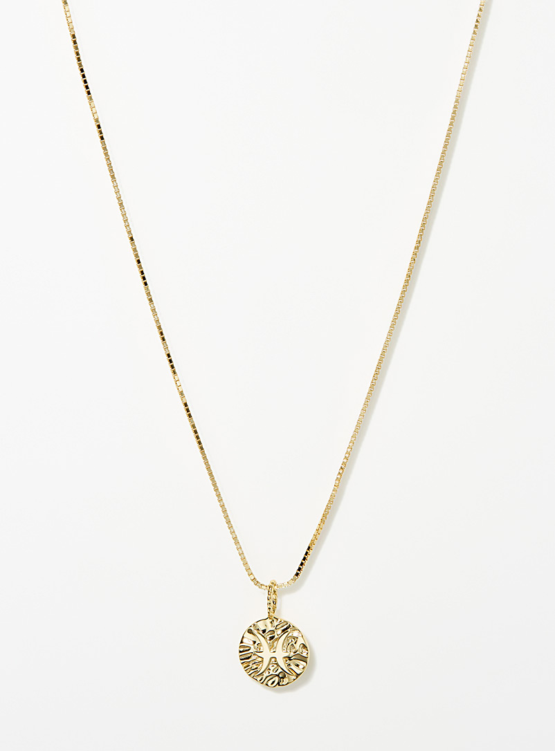 Midi34 x Simons Pisces  Shimmery Astro necklace for women