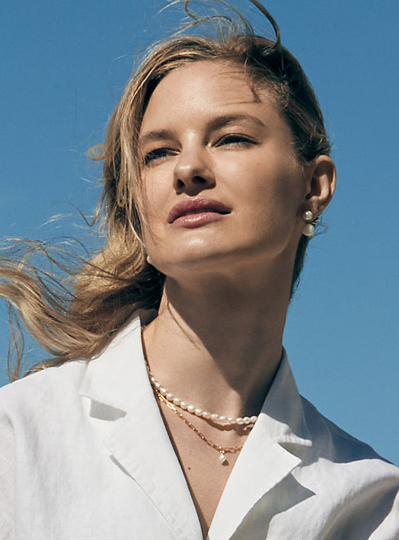 Midi34 x Simons: Le collier Roseanne Blanc pour femme