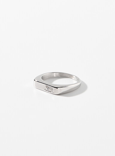 Midi34 Silver Evan ring for men