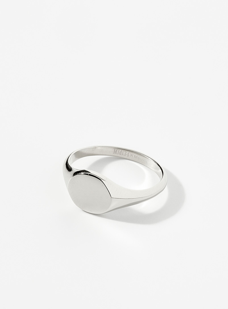 Midi34 Silver Léa-Love signet ring for men