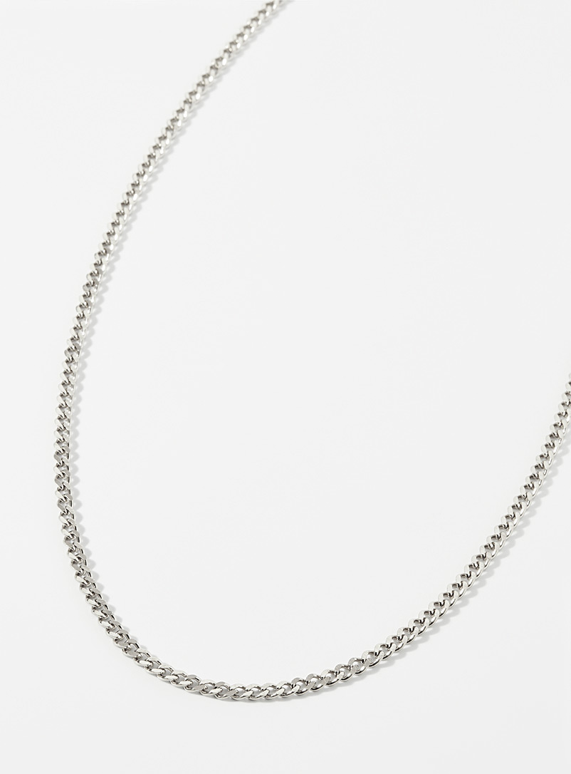 Midi34 Silver Edgar curb-link chain necklace for men
