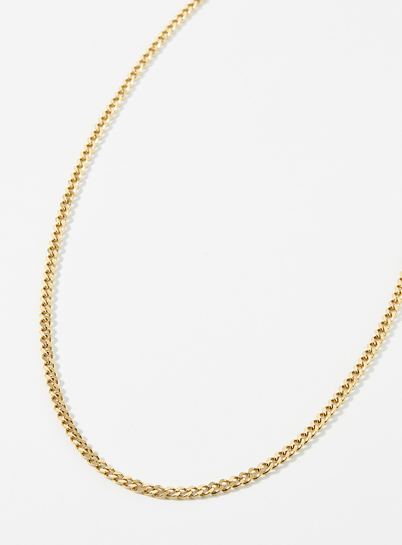 Midi34 Silver Edgar curb-link chain necklace for men