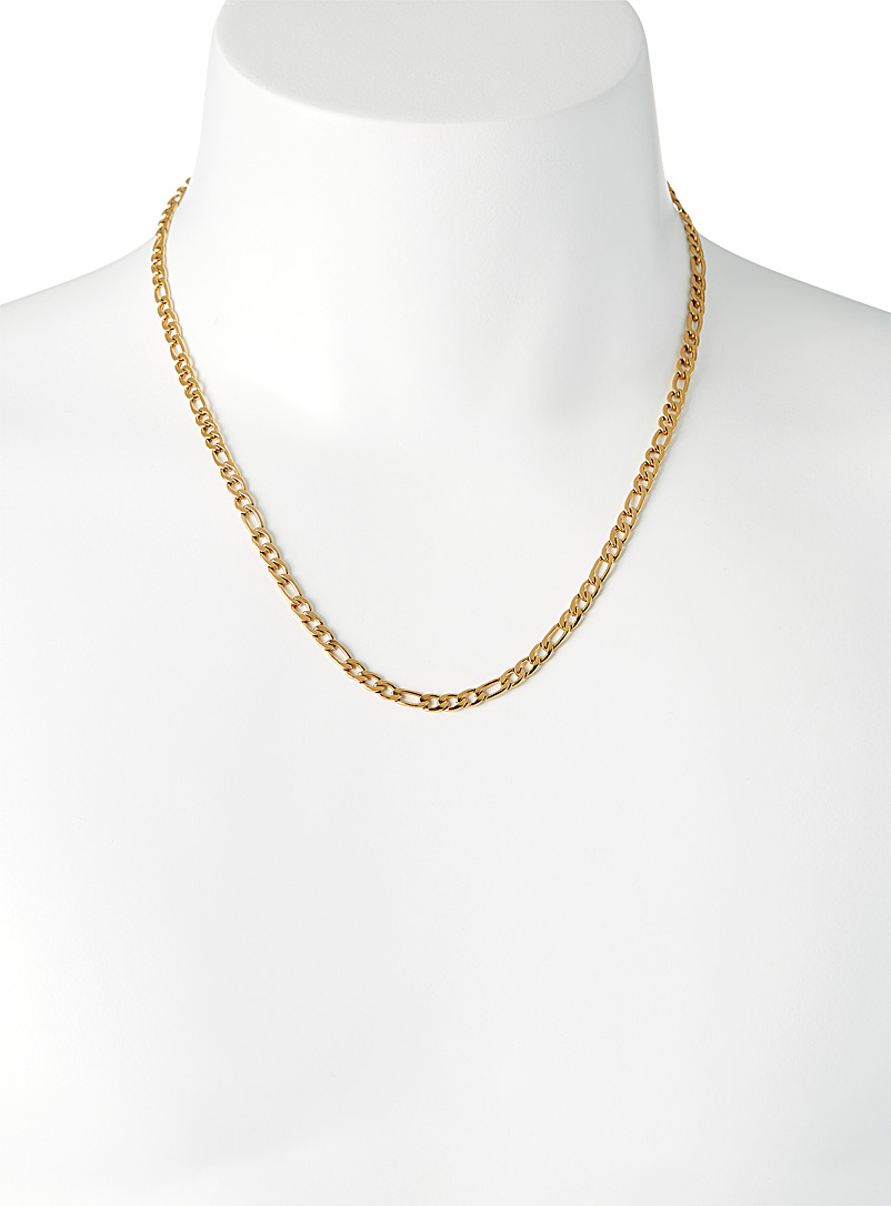 Midi34 Golden Yellow Mathias figaro chain necklace for men