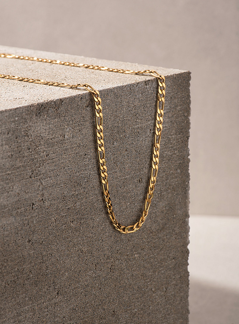 Midi34 Golden Yellow Mathias figaro chain necklace for men
