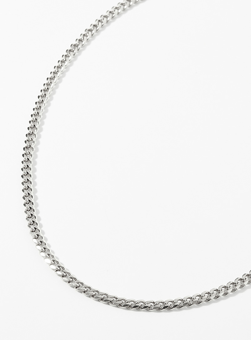 Midi34 Silver Georges curb-link chain necklace for men