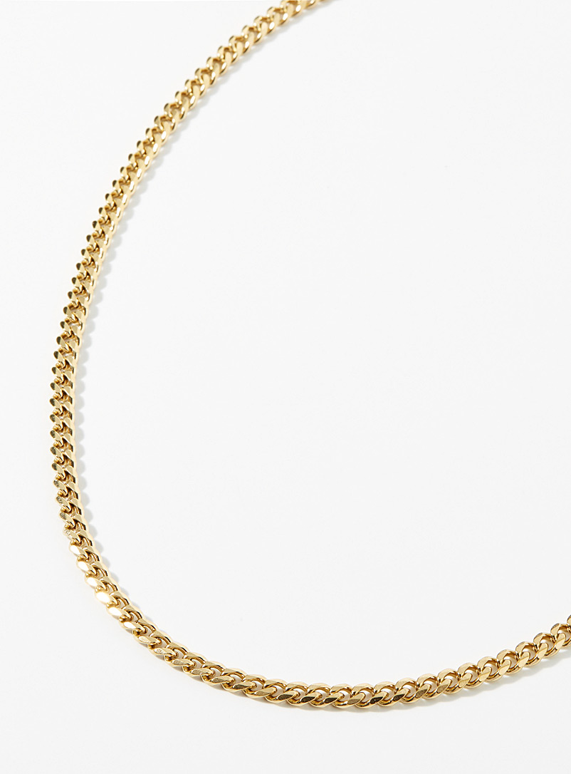 Midi34 Golden Yellow Georges curb-link chain necklace for men
