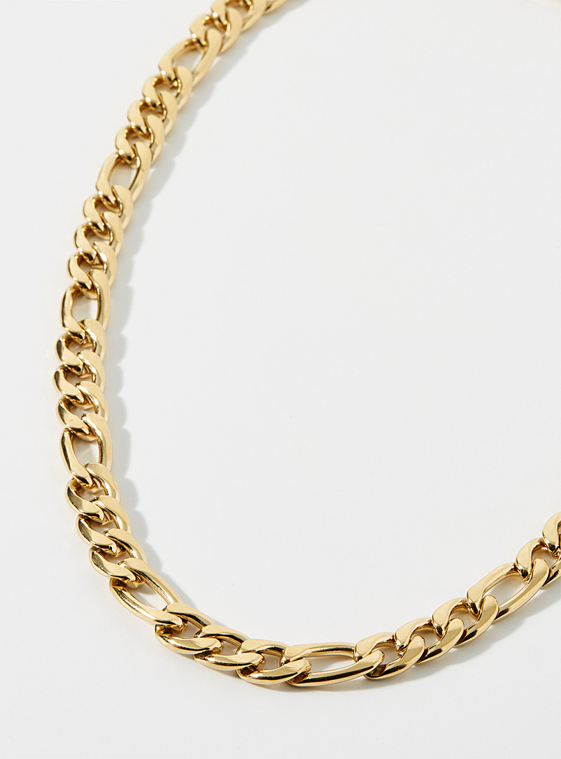 Midi34 Golden Yellow Robert figaro chain necklace for men