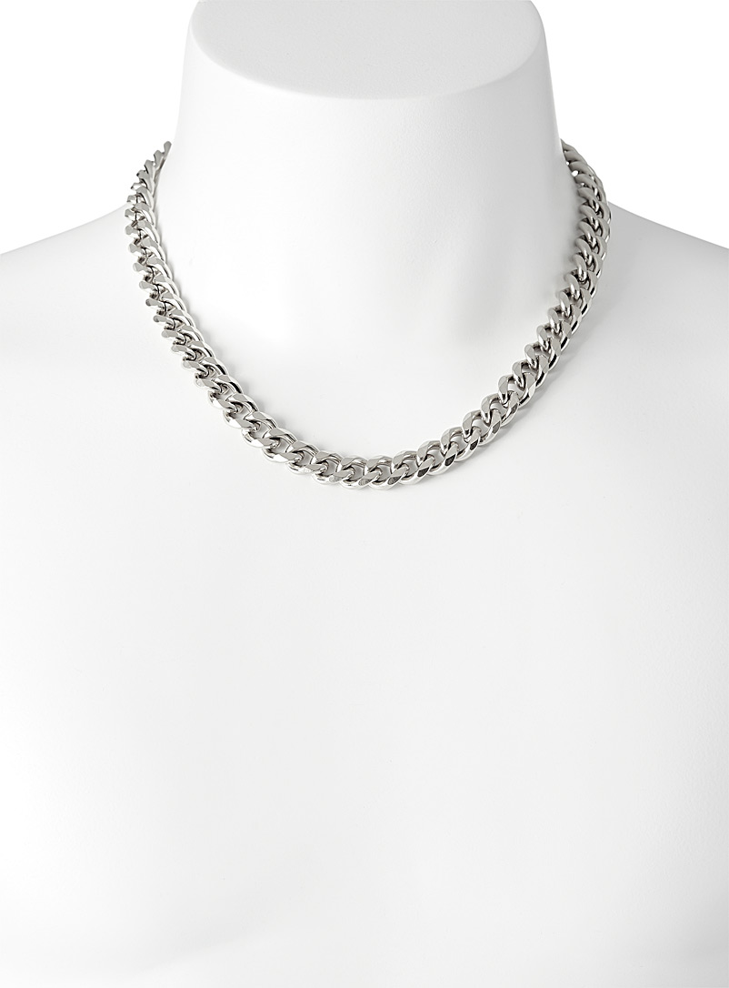 Midi34 Silver Dany chain necklace for men