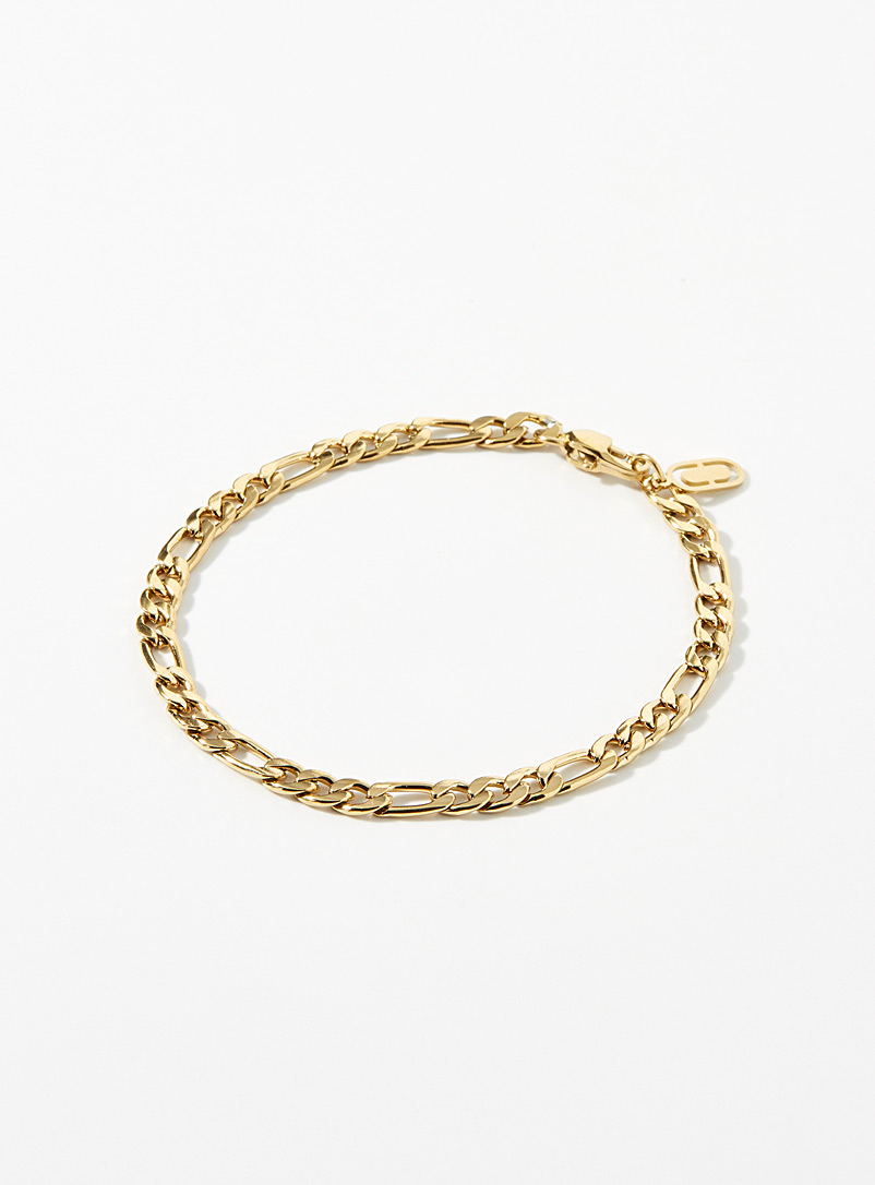Midi34 Golden Yellow Maxime figaro chain bracelet for men