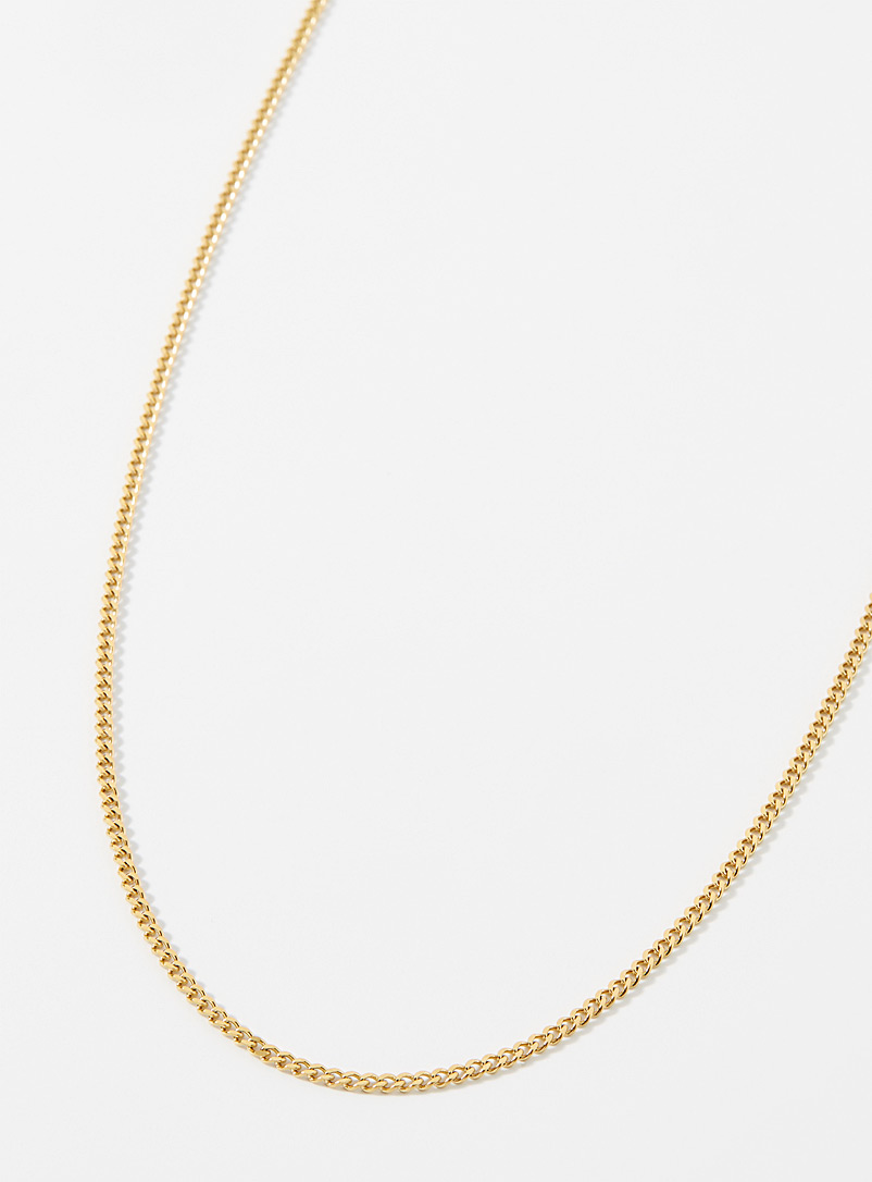 Midi34 Golden Yellow Patrick curb-link chain necklace for men