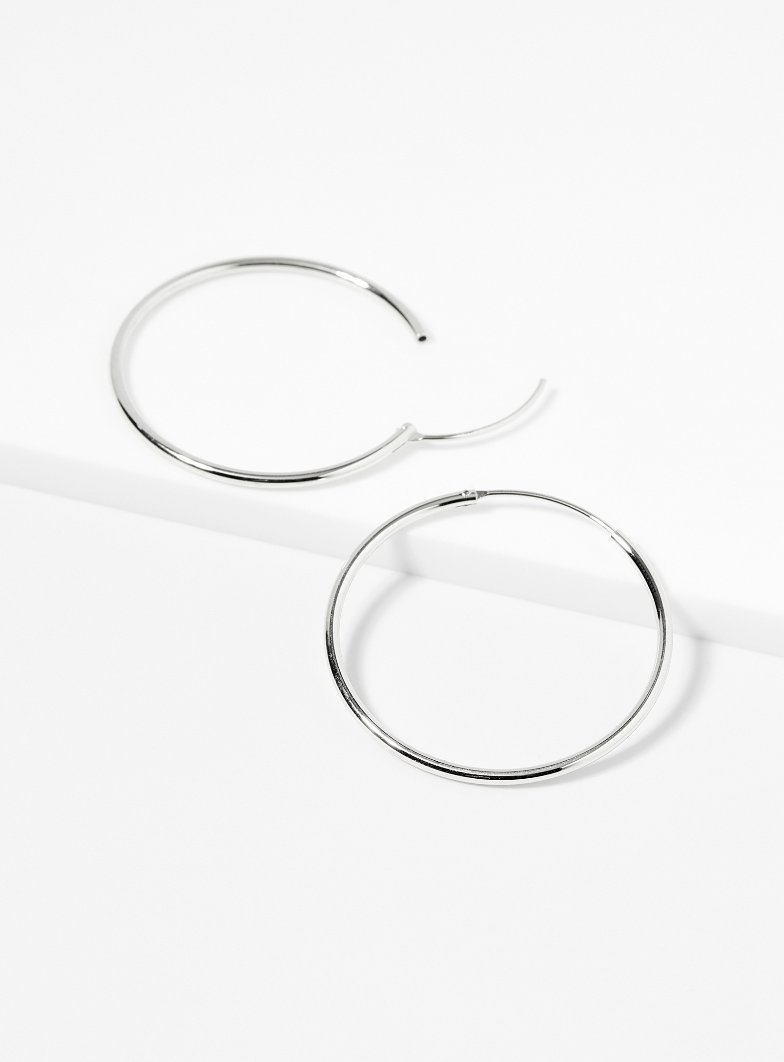 Midi34 X Simons Les Florence Hoops In Silver