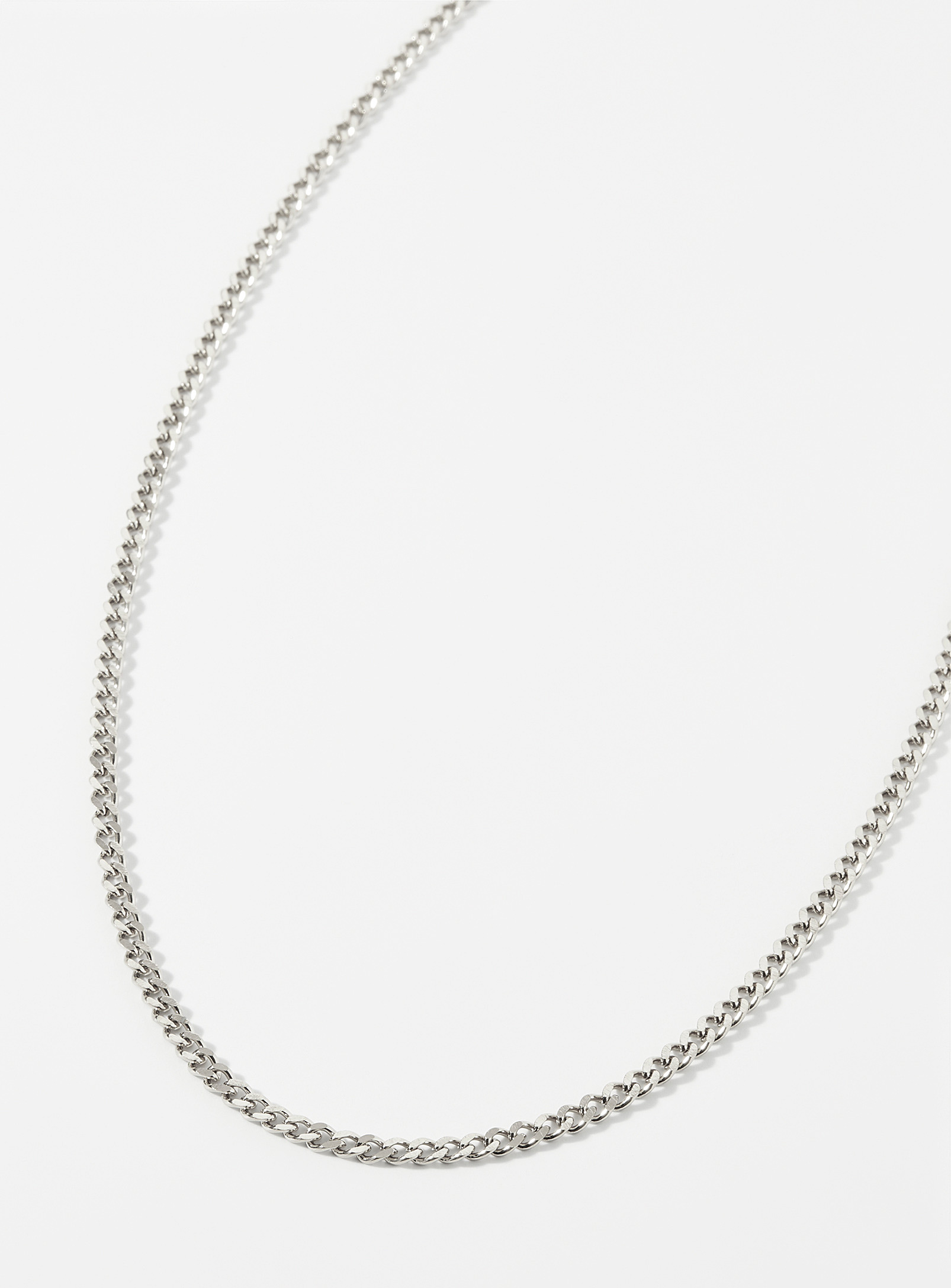 Midi34 Edgar Curb-link Chain Necklace In Silver