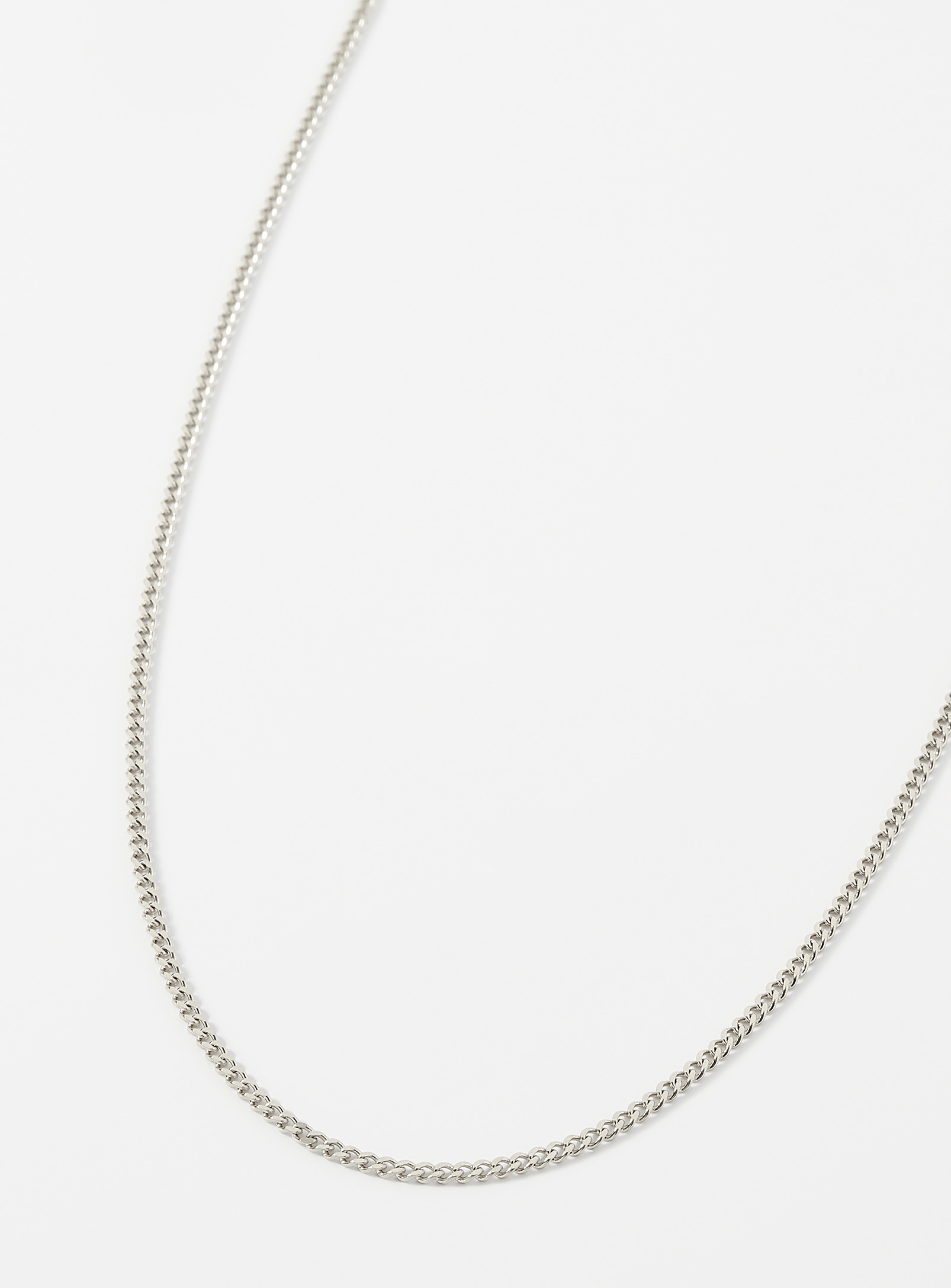 Midi34 Patrick Curb-link Chain Necklace In Silver