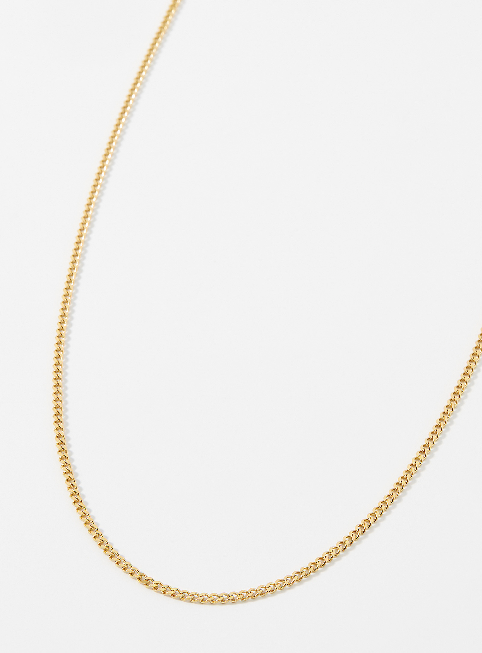 Midi34 Patrick Curb-link Chain Necklace In Golden Yellow
