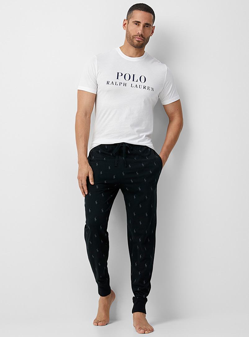 Polo Ralph Lauren: Le jogger détente logo Polo Noir à motifs pour homme