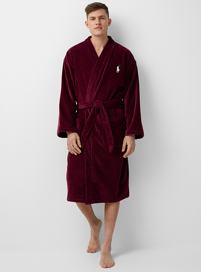 Polo Ralph Lauren Ruby Red Polar fleece plush robe for men