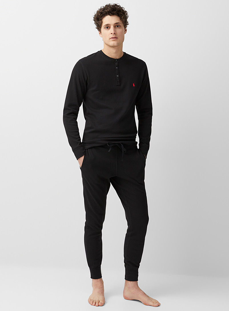 Polo Ralph Lauren: Le jogger détente gaufré signature Noir pour homme