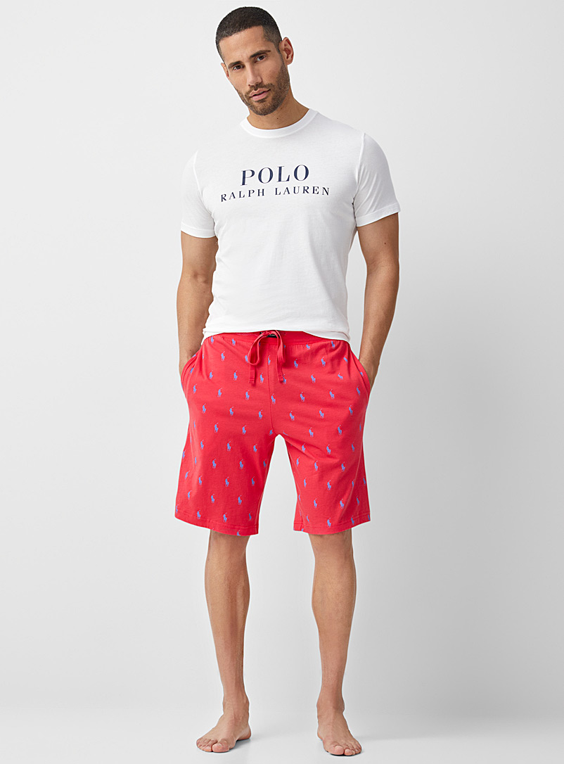 Polo Ralph Lauren Red Patterned lounge Bermudas for men