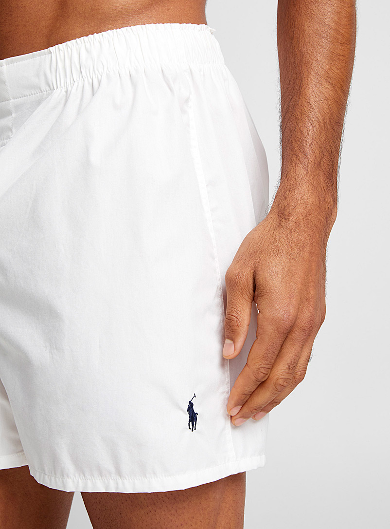 Polo Ralph Lauren: Le boxeur ample popeline logo brod&eacute; Coton Bleu assorti pour homme
