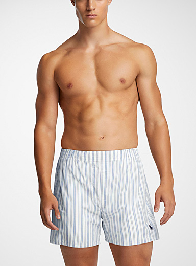 Embroidered logo poplin boxer Cotton