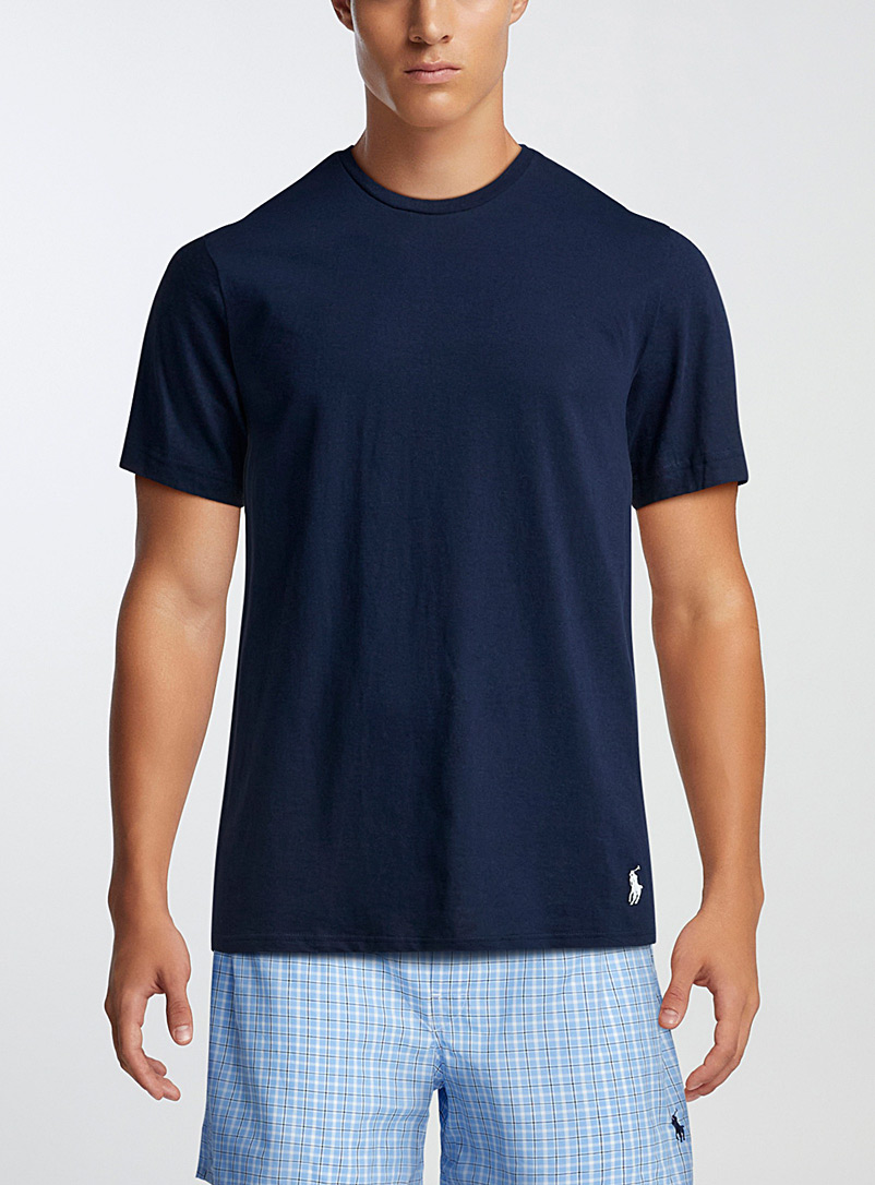 Polo Ralph Lauren Patterned Black Pure cotton crew-neck lounge T-shirt for men