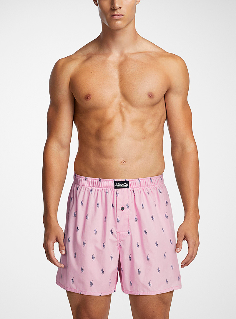 Polo Ralph Lauren Dusky Pink Pink multi-logo boxers for men