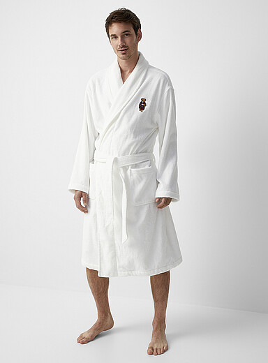 Polo Ralph Lauren: Le peignoir ratine ourson Polo en pyjama Blanc pour homme
