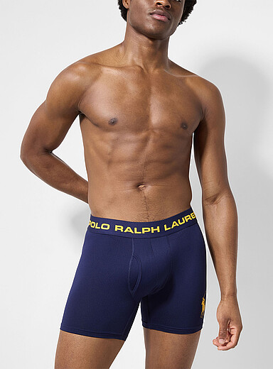 Polo Ralph Lauren Navy/Midnight Blue 5" logo micro-perforated boxer brief Recycled nylon for men