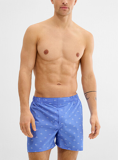 Le boxeur ample popeline bleu Coton