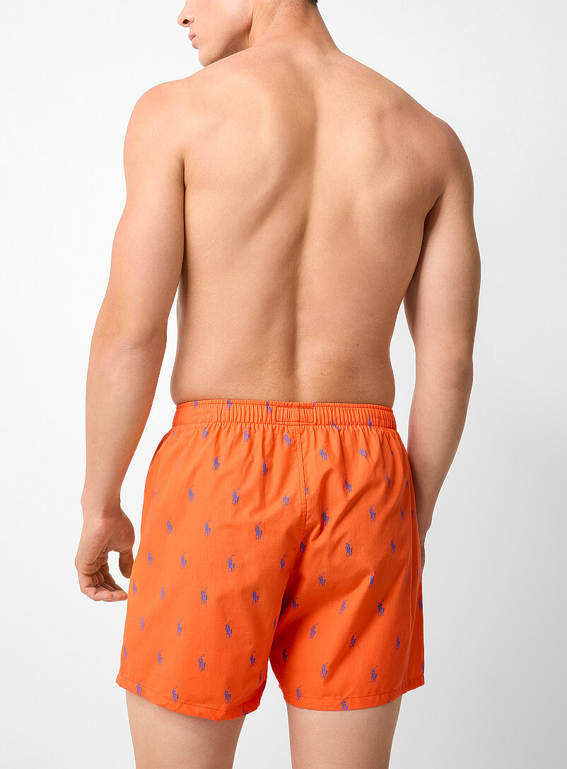 Polo Ralph Lauren Patterned Blue Colourful pattern poplin boxer Cotton for men