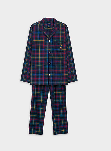 Polo Ralph Lauren Patterned Green Colourful check flannel pyjama set for men