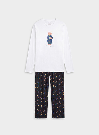 Polo Ralph Lauren: L'ensemble pyjama ourson douillet Blanc pour homme